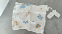 十月結晶嬰兒紗布方巾6層2條裝印花口水巾純棉洗臉洗澡30*30cm 曬單實(shí)拍圖