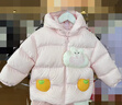 巴拉巴拉童裝兒童羽絨服男女童外套冬裝2025新款嬰兒衣服保暖加厚泡芙羽絨 奶黃小鴨31004-白鴨絨 100 （充絨量83g 適合2-3歲） 曬單實(shí)拍圖