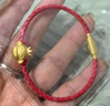 老廟麥玲玲紅色皮繩桶狀推拉扣工藝手飾送女友送老婆生日禮物 曬單實(shí)拍圖