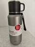 恩爾美（nRMEi）保溫杯大容量男款茶水分離316不銹鋼悶泡茶杯男士專(zhuān)用便攜水杯壺 【316+茶水分離】槍灰800ml 曬單實(shí)拍圖