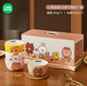 滿(mǎn)朝佳（MANCHAOJIA）LINE FRIENDS陶瓷碗碟套裝家用禮物碗吃飯面碗餐具組合禮盒四件套 曬單實(shí)拍圖