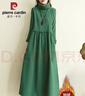 皮爾卡丹復古文藝加絨保暖連衣裙女秋冬高領(lǐng)過(guò)膝長(cháng)裙子大碼寬松百搭打底裙 加絨綠色 L 95-115斤 曬單實(shí)拍圖
