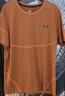安德瑪（Under Armour）【庫里同款】Vanish Elite Seamless男子訓練運動(dòng)短袖T恤1376781 火焰色847 L 曬單實(shí)拍圖