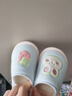 牧童寶寶拖鞋男女童靜音室內居家鞋軟底可愛(ài)卡通嬰兒棉拖鞋 奶油藍150 曬單實(shí)拍圖