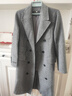 Teenie Weenie小熊西裝領(lǐng)毛呢大衣冬季格雷系氣質(zhì)直筒長(cháng)款外套女裝 灰色 S (160) 曬單實(shí)拍圖