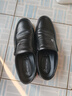 稻草人秋冬商務(wù)休閑鞋男士頭層牛皮鞋男正裝鞋懶人套腳豆豆鞋  黑色 41 曬單實(shí)拍圖