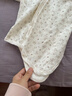 春秋款純棉嬰兒衣服A類(lèi)新生兒月子服無(wú)骨連體包屁衣睡衣 小碎花 66cm （3-6個(gè)月） 曬單實(shí)拍圖