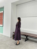 珂萊蒂爾【辛芷蕾明星同款】26春季新款氣質(zhì)大方得體暗紫紅色長(cháng)款風(fēng)衣外套 暗紫紅色 S 曬單實(shí)拍圖