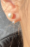 米蔓（MIMORE）S999足銀淡水珍珠耳釘女新款時(shí)尚簡(jiǎn)約后掛式耳飾防丟設計養耳洞 曬單實(shí)拍圖