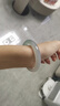 周六福半山半水玉髓手鐲深白綠寬條新中式生日禮物J1013552 58mm  曬單實(shí)拍圖