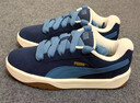 彪馬（PUMA）官方 男女同款復古休閑板鞋 PARK LIFESTYLE EASY SUEDE 407867 海軍藍-地平線(xiàn)藍-金色-02 40 曬單實(shí)拍圖