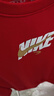 NIKE3BRAND 耐克男女童純棉紅色拜年服衛衣撞色logo兒童休閑上衣 曬單實(shí)拍圖