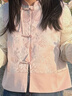 熙世界（sllsky）新中式東方簡(jiǎn)奢風(fēng)盤(pán)扣馬甲2025秋新款織錦提花上衣無(wú)袖坎肩外套 茶花粉（馬夾） S 曬單實(shí)拍圖