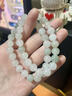 素聚天然天山翠高冰種白玉髓手鏈朱砂手串本命年手鏈珠寶散珠轉運珠女 天山翠【8MM】 曬單實(shí)拍圖