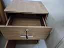 床頭柜帶鎖簡(jiǎn)約現代家用臥室床邊出租屋木質(zhì)收納移動(dòng)儲物置物柜子 【送貨上門(mén)】田園橡木色37*34*58cm 曬單實(shí)拍圖
