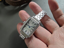 上海手表女 玉蘭芳華 復古小方糖石英方形腕表情人節禮物白色鋼帶2601 曬單實(shí)拍圖
