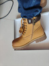 紅蜻蜓大黃靴秋季新款女鞋厚底馬丁靴復古英倫機車(chē)靴短筒靴WTC35473 黃色 38 曬單實(shí)拍圖