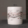 湖穎萬(wàn)雪千山筆筒 瓷器筆筒白瓷仿古山水辦公室書(shū)房桌面陶瓷筆筒創(chuàng  )意時(shí)尚禮品毛筆筆筒 曬單實(shí)拍圖