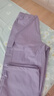 駱駝（CAMEL）直筒梭織工裝長(cháng)褲女防潑水百搭傘兵褲 C24CA6L6619 拂袖紫 XL 曬單實(shí)拍圖