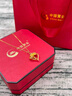 中國黃金（CHINA GOLD）黃金項鏈女士款足金康乃馨吊墜生日情人節禮物送女友老婆 【京速達】足金吊墜約0.5g*配銀鏈【甄選禮盒】 曬單實(shí)拍圖