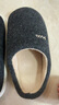 樸西冬季男士簡(jiǎn)約可外穿厚底不粘毛棉拖室內保暖 礁石黑 42-43 曬單實(shí)拍圖