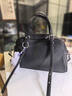 裘真植鞣胎牛皮悠悠保齡球包女復古通勤大容量手提單肩包包 黑色肩帶款-胎牛皮 曬單實(shí)拍圖