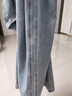 詩(shī)凡黎（‘S EIFINI）詩(shī)凡黎水洗闊腿牛仔褲2025年春新款時(shí)尚百搭高腰顯瘦休閑直筒褲 牛仔藍 L 曬單實(shí)拍圖