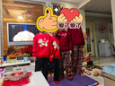 巴布豆卡樂(lè )兒童紅色套裝男童女童加絨新年馬年過(guò)年本命年元旦表演服潮 絨馬巴布紅+絨馬巴布K黑 150 曬單實(shí)拍圖