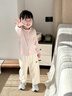 班喜迪女童褲子春裝2026新款嬰兒春裝寶寶直筒闊腿褲春秋裝兒童休閑長(cháng)褲 米色 100 曬單實(shí)拍圖