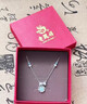 老鳳祥公主蝴蝶結銀項鏈女款吊墜輕奢高級感飾品情人節禮物女友老婆生日 曬單實(shí)拍圖