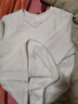 拇指白小T【可機洗拒水鵝絨T】秋冬男女羽絨保暖T恤上衣打底衫 女皓白 L 曬單實(shí)拍圖