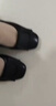 意爾康一腳蹬舒適媽媽時(shí)裝鞋淺口單鞋粗跟工作皮鞋 27132W 黑色2 37 曬單實(shí)拍圖