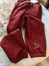 回力加絨褲子女2026新款秋冬季本命年紅色休閑褲初中生加厚運動(dòng)束腳褲 曬單實(shí)拍圖