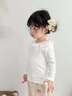 班喜迪女童長(cháng)袖t恤春裝新款洋氣兒童打底衫嬰兒上衣春秋裝寶寶童裝衣服 白色 80 曬單實(shí)拍圖