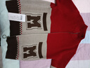 恒源祥早秋款半高領(lǐng)立領(lǐng)針織羊.絨毛衣開(kāi)衫秋冬拼色外套女士拉鏈羊毛衫 紅色  2XL 125-135斤穿 曬單實(shí)拍圖