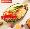 康寧餐具 耐高溫琥珀色玻璃魚(yú)盤(pán)餐盤(pán)盤(pán)子碟子 可進(jìn)微波爐蒸烤箱 1.7L玻璃魚(yú)盤(pán) 曬單實(shí)拍圖