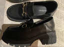 達芙妮黑色厚底樂(lè )福鞋女2026新款通勤爆款增高英倫單鞋一腳蹬春秋小皮鞋 曬單實(shí)拍圖