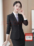 特洛曼黑色西裝套裝女職業(yè)裝正裝面試正裝大學(xué)生工作服西服外套兩件套 曬單實(shí)拍圖