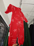 全棉時(shí)代寶寶過(guò)年拜年衣服嬰兒針織連體衣新生兒喜慶紅色服 亭紅59 曬單實(shí)拍圖