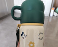 迪士尼（Disney）兒童保溫杯316不銹鋼吸管直飲水杯幼兒園小學(xué)生雙飲水壺綠米奇 曬單實(shí)拍圖