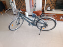 蘭令自行車(chē)成年人通勤鋁合金女士親子帶小孩城市上班代步變速單車(chē) 花語(yǔ)-青灰藍【升級彎把+加厚座墊】 26英寸 禧瑪諾7速 曬單實(shí)拍圖