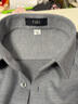 杉杉（FIRS）【羊毛磨毛】襯衫男長(cháng)袖新款休閑商務(wù)針織彈力免燙襯衣 煙灰色 39 曬單實(shí)拍圖