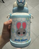 迪士尼（Disney）兒童保溫杯550ml男女上學(xué)專(zhuān)用幼兒園316吸管杯子帶杯套10652-1 曬單實(shí)拍圖