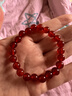 普陀山2026馬年本命年紅瑪瑙手串女款紅色天然瑪瑙珠手鏈新年禮物 曬單實(shí)拍圖