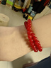 周百福 紅顏小南紅手串女款瑪瑙玉石手鏈生日禮物送女友 曬單實(shí)拍圖