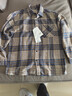 馬克華菲長(cháng)袖襯衫男春秋季時(shí)尚潮流格子戶(hù)外運動(dòng)百搭上衣 藍色 XL 曬單實(shí)拍圖