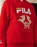 斐樂(lè )FILA兒童童裝衛衣2026年春季新款男中大童新年款套頭連帽上衣 傳奇紅-RD 150 曬單實(shí)拍圖