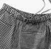 MUJI女式 泡泡紗輕便七分褲褲子女款25年秋季寬松闊腿褲女裝BE1Z8A5A 黑色格紋 L (165/70A) 曬單實(shí)拍圖