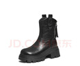 他她（TATA）25冬商場(chǎng)同款百搭時(shí)裝靴女短靴CE401DZ5 黑色（單里） 38 曬單實(shí)拍圖