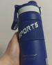 cica兒童保溫杯初高中學(xué)生高顏值食品級316不銹鋼大容量運動(dòng)水杯子男 藍（吸管+直飲）帶提手 500ml 曬單實(shí)拍圖